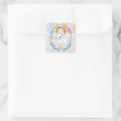 Carré Joyeux Pâques, Sticker Bunny (Sac)