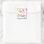 Carré Joyeux Sticker d'anniversaire (Sac)