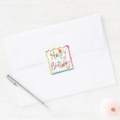 Carré Joyeux Sticker d'anniversaire (Enveloppe)