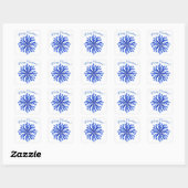 Carré Joyeux Sticker Snowflake de Noël (Feuille)