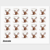 Carré Joyeux Sticker Snowflake de Noël (Feuille)