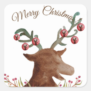 Carré Joyeux Sticker Snowflake de Noël