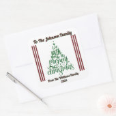 Carré Joyful Christmas Festive Sticker (Enveloppe)