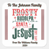 Carré Joyful Holiday Sticker for Christmas (Devant)