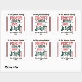 Carré Joyful Holiday Sticker for Christmas (Feuille)
