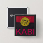 CARRÉ KABI KABVAI BEE BADGE - LETTRE CRIMSON. (Devant & derrière)