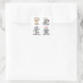 Carré Kawaii Ghost Sticker Sheet | Halloween Sticker Set (Sac)