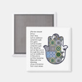 Carré Khamsa Hand Magnet 2 Renter (Recto/Verso)