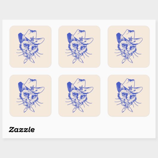 Carré Kitty Sticker (Feuille)