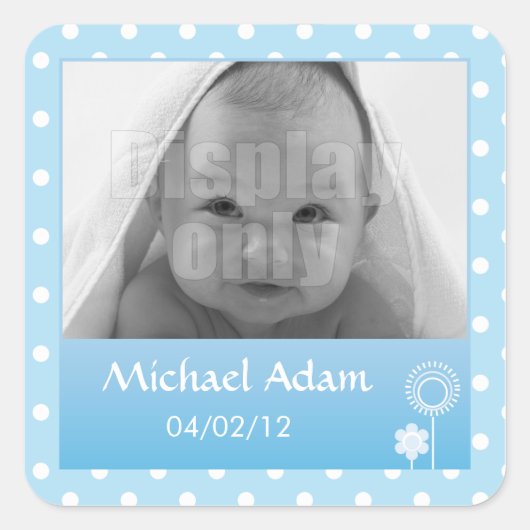 Carré Kitty - sticker bleu (Devant)