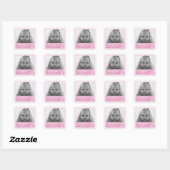 Carré Kitty - sticker rose (Feuille)