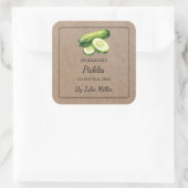 Carré Kraft papier  Kraft Étiquette (Sac)