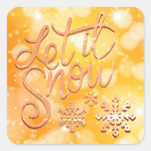 Carré Laisser neiger Sticker de Noël