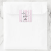 Carré L'amour est doux rose bonbon Sticker (Sac)