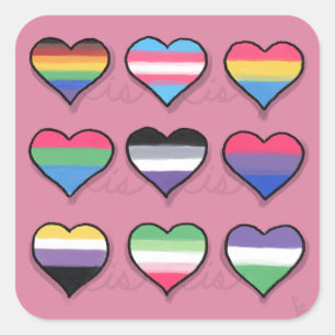 Carré L'amour est l'amour est l'amour - Sticker
