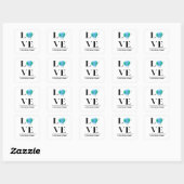 CARRÉ L'AMOUR EST LE VÉRITABLE STICKER DE PUISSANCE (Feuille)