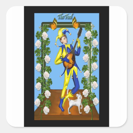 Carré Le fou - Sticker (Devant)