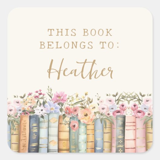 Carré Le Livre Appartient À Sticker (Devant)