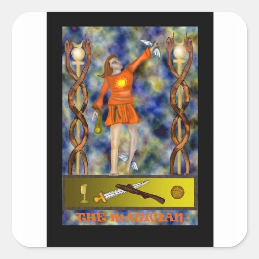Carré Le Magicien - Sticker (Devant)