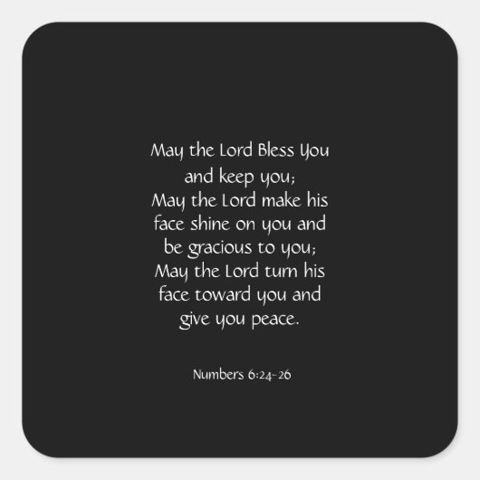 Carré L'Éternel Béni Soit Sticker (Devant)