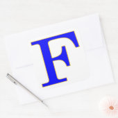 Carré LETTRE BLEUE F Sticker (Enveloppe)