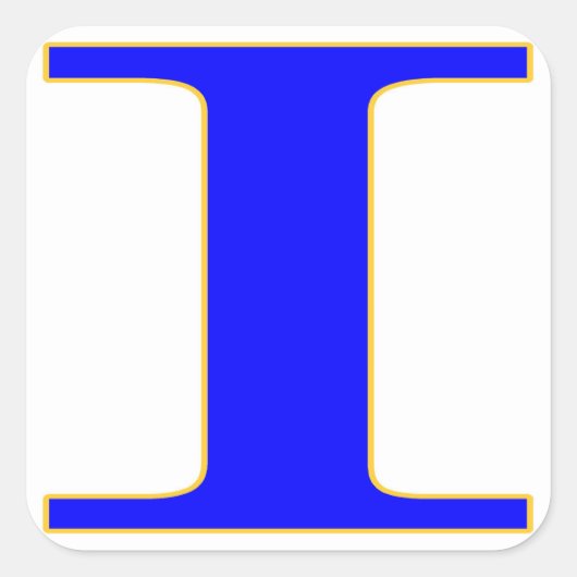 Carré LETTRE BLEUE I Sticker (Devant)