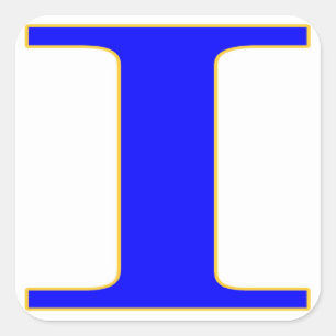 Carré LETTRE BLEUE I Sticker