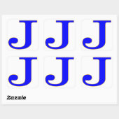 Carré LETTRE BLEUE J Sticker (Feuille)