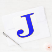 Carré LETTRE BLEUE J Sticker (Enveloppe)
