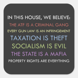 Carré Libertarien Nous Croyons Sticker