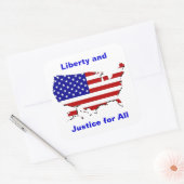 Carré Liberté et justice pour tous Sticker (Enveloppe)