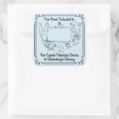 Carré Librairie Sticker Library Volunteers. Nom de l'éco (Sac)