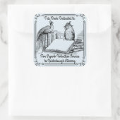 Carré Librairie Sticker Library Volunteers. Nom de l'éco (Sac)