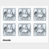 Carré Librairie Sticker Library Volunteers. Nom de l'éco (Feuille)