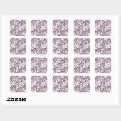 Carré Lilac Garden Floral Decor Sticker (Feuille)