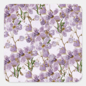Carré Lilac Garden Floral Decor Sticker (Devant)