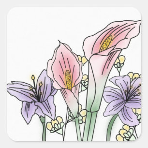 Carré Lily sticker