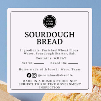 Carré Linen Cream Sourdough Ingredient Cottage Sticker