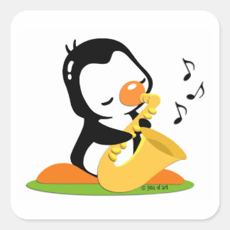 Carré Lire Saxophone Sticker