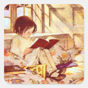 Carré Livres photos en Sticker hiver