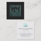 Carré Logo Blue Mountain | Carte de visite professionnel (Devant / Derrière)