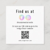 Carré Logo de la lune Bougie Carte de visite (Dos)