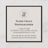 Carré Logo de photo éditoriale Code QR Carte de visite c (Dos)