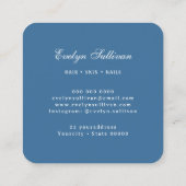 Carré Logo du coquillage bleu carte de visite (Dos)