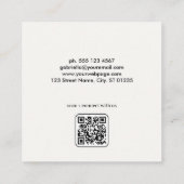 Carré Logo moderne QR Code Carte de visite de base (Dos)