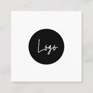 Carré Logo personnalisé simple carte de visite de code Q