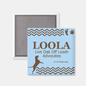 Carré LOOLAorg Magnet métallique (Recto/Verso)