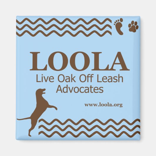 Carré LOOLAorg Magnet métallique (Devant)