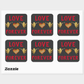 Carré Love Forever Sticker (Feuille)