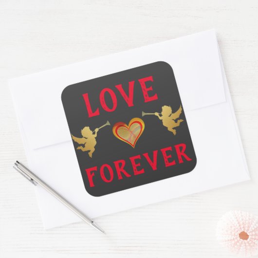Carré Love Forever Sticker (Enveloppe)
